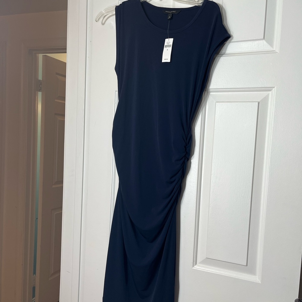 Slinky Banana Republic Dress Navy Medium